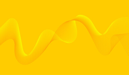 Yellow Orange wave lines Flowing waves design Abstract digital equalizer sound wave Flow Line Vector illustration for tech futuristic innovation concept background.