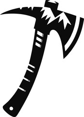 Stylish Ice Climbing Tool Silhouette Design