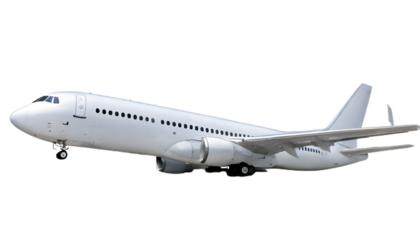 Passenger jet  isolated on clear png background