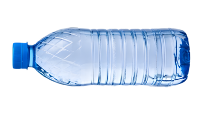 Plastic water bottle isolated on clear png background