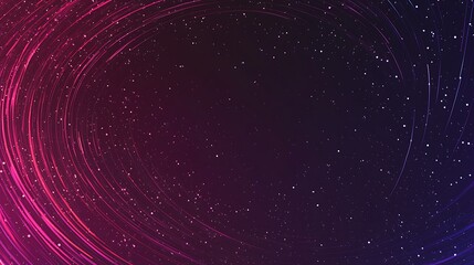 Abstract swirling cosmic nebula with pink and purple light streaks