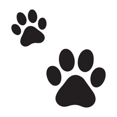 dog paw print illustrations, vector art design