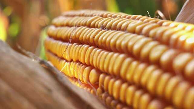 Corncobs in the field