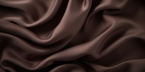 Fototapeta premium Brown silk texture background with soft folds for abstract elegance, fashion and design