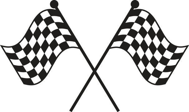 Double crossed Checkered racing flag motorbike racing flag car racing flags eps Ai vector file png jpeg