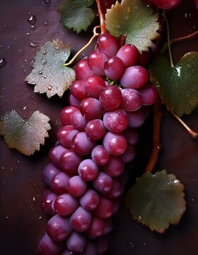 uvas rojas en las ramas de una vid