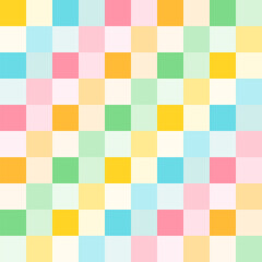 Multicolored gingham seamless pattern. Spring geometric checkered background.