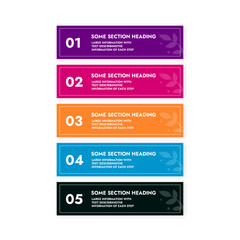 vector infographic design set of signs in different colors for your text