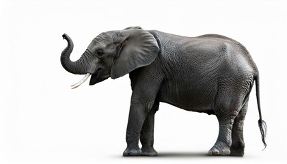 Obraz premium isolated young african elephant on white background