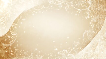 Elegant Beige Background With Delicate Floral Design