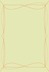 Abstract Pale Green Background With Orange Line Frame