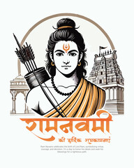 Shri Ram Navami Happy Ram Navami Social media Post template banner

