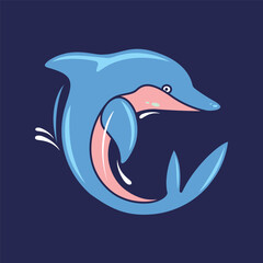 vector illustration of a dolphin