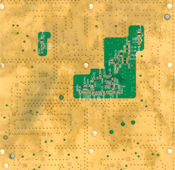 Circuit board design on textured background