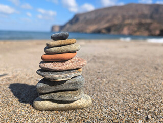 ZEN Entspannung, Meer, Urlaub Steinstapel 