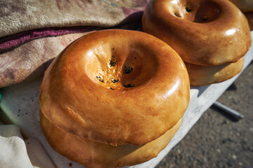 Closeup view of samarkand non bread