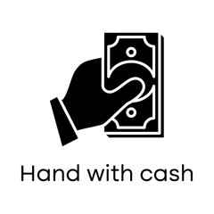 Hand with Cash – Representation of Physical Currency Exchange