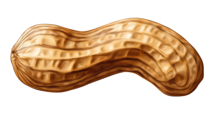 Peanut isolated on white transparent background PNG