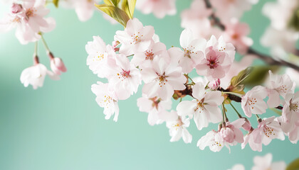 Fototapeta premium Cherry blossom. Generative AI.