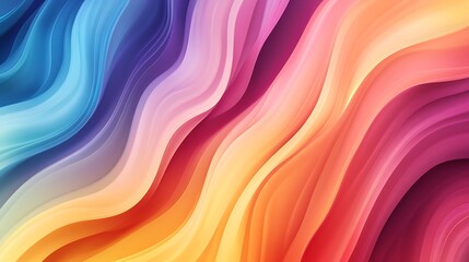 Obraz premium Abstract Wavy Lines Background with Vibrant Color Gradient