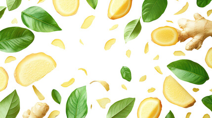 Ginger Picees isolated on white transparent background PNG