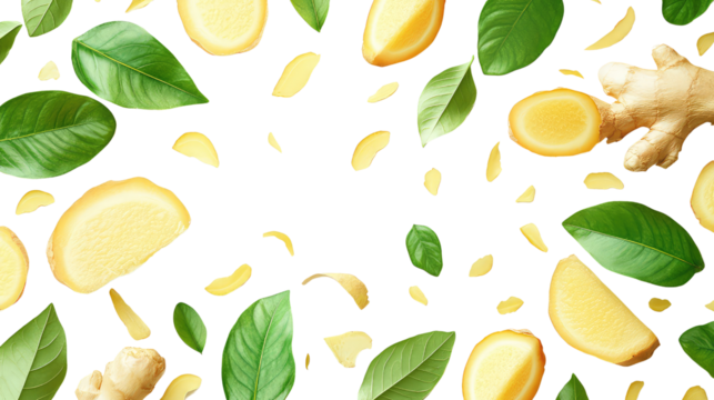 Ginger Picees isolated on white transparent background PNG