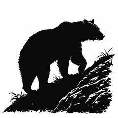 Kangaroo Silhouette Minimalist Vector Art on Solid White Background