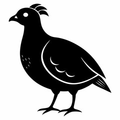 Minimalist Quail Silhouette Illustration