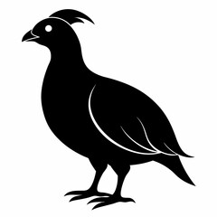 Minimalist Quail Silhouette Illustration