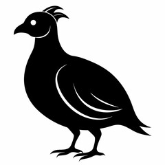 Minimalist Quail Silhouette Illustration