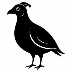 Minimalist Quail Silhouette Illustration