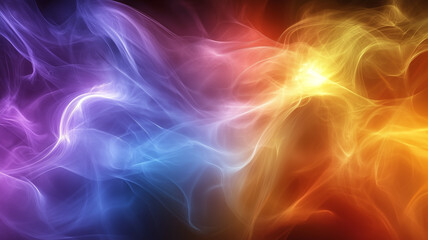 Fototapeta premium Abstract Flowing Gradient Vivid Smoke-Like Art in Vibrant Colors