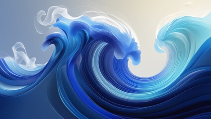 Blue gradient abstract wave background