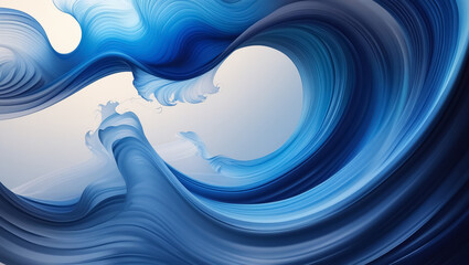 Blue gradient abstract wave background