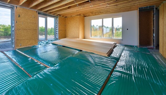 montage von gipsfaserplatten vor einer innendammung mit holzfaserplatten und osb platten als dampfbremse