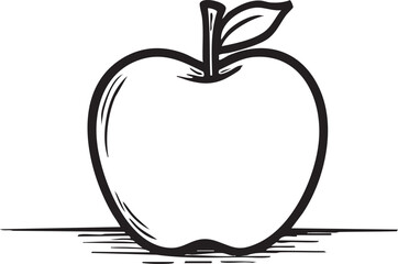 Simple apple silhouette