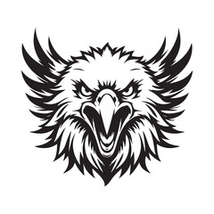 A commanding eagle head silhouette, embodying dominance, leadership, and the untamed beauty of nature.