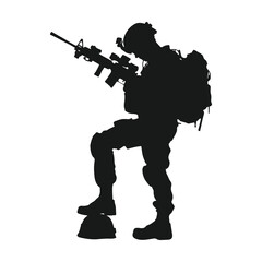 A powerful soldier silhouette, representing resilience, honor, and unwavering commitment to service