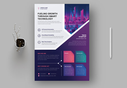 Creative Tech Startup Flyer Template