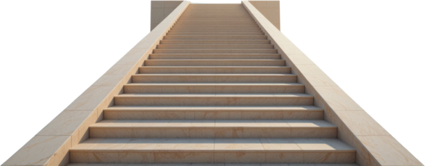 Long Beige Stone Staircase Ascending to the Top Architecture Steps Background