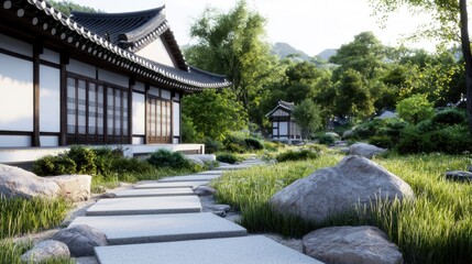 Peaceful Asian Garden Path