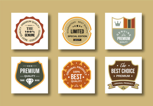Vintage Style Badges And Logos
