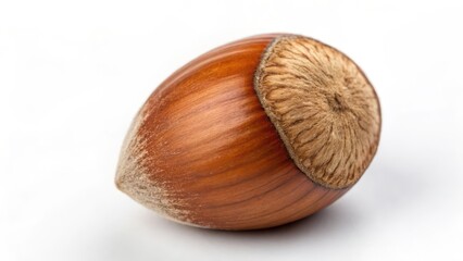 Hazelnut on White Background