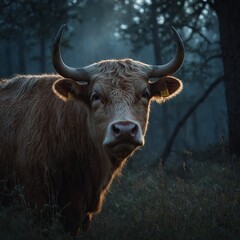 A mystical OX with an ethereal, ghostly glow.