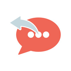 Icon a response, isolated against a clean background.
