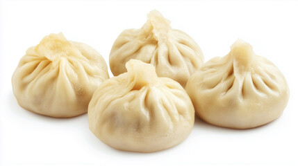 Dim sum isolated on white background. traditional Chinese snacks Dim sum