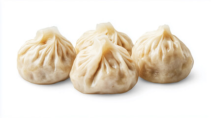 Dim sum isolated on white background. traditional Chinese snacks Dim sum