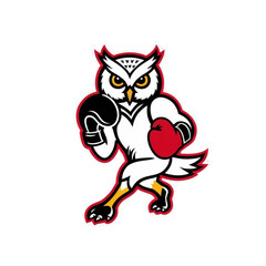 emblem logo owl boxing