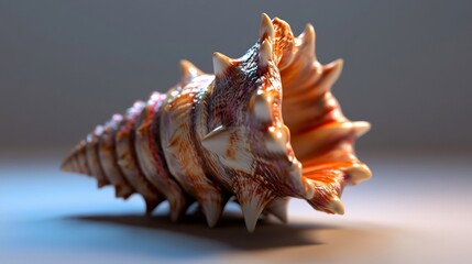 Obraz premium Stunning Close-Up of a Murex Seashell: A Masterpiece of Nature's Art