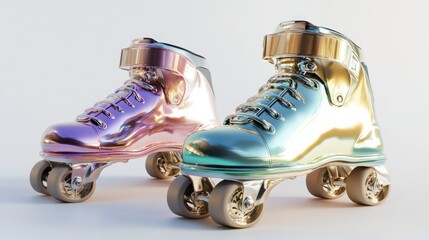 Iridescent Roller Skates.